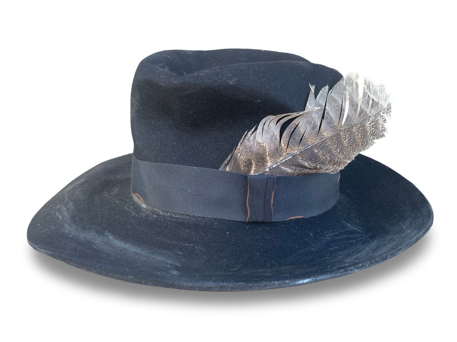 Distressed Top Hat with Distressed trim 