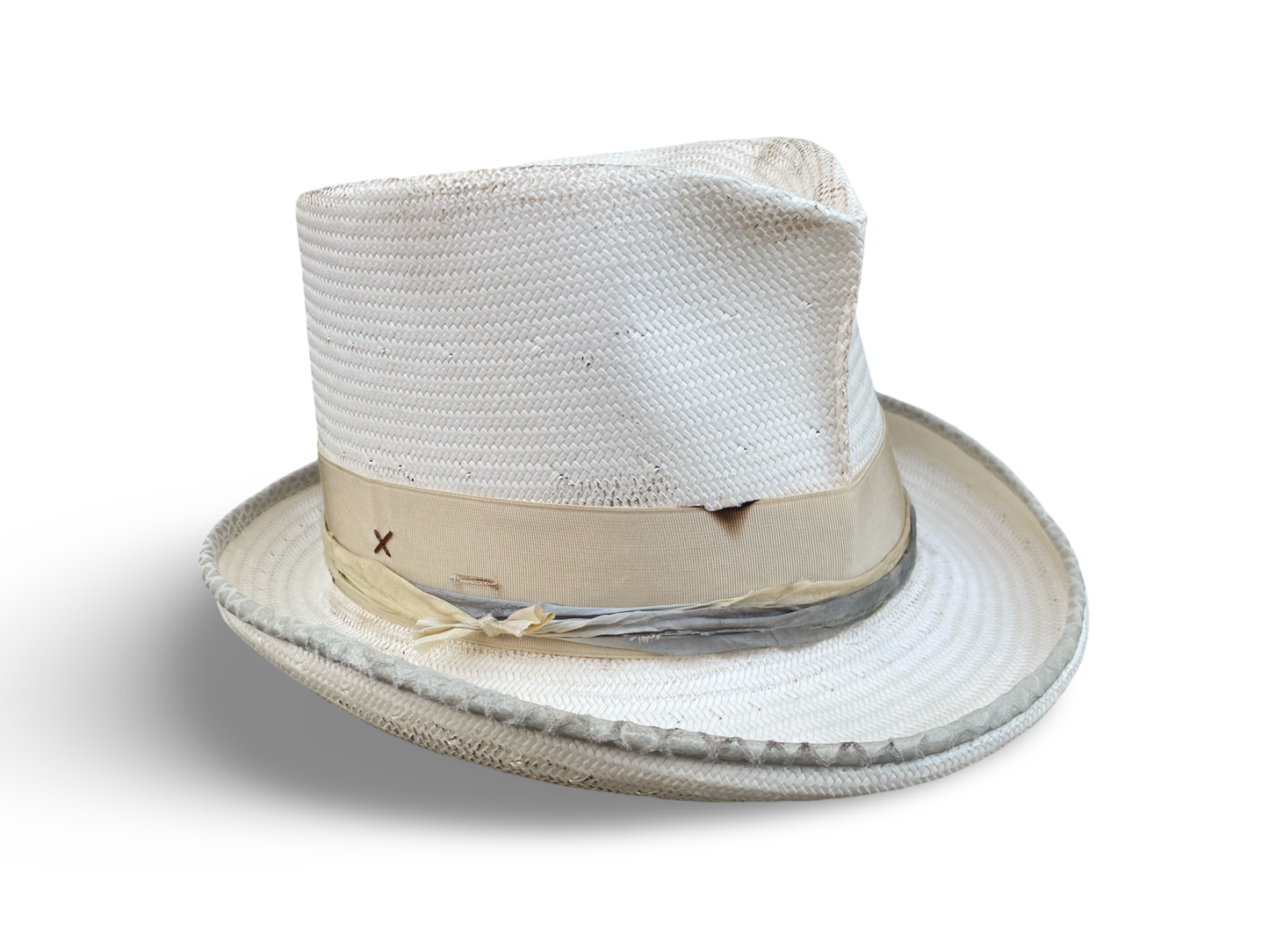 Distressed Ivory Top hat - Right Side