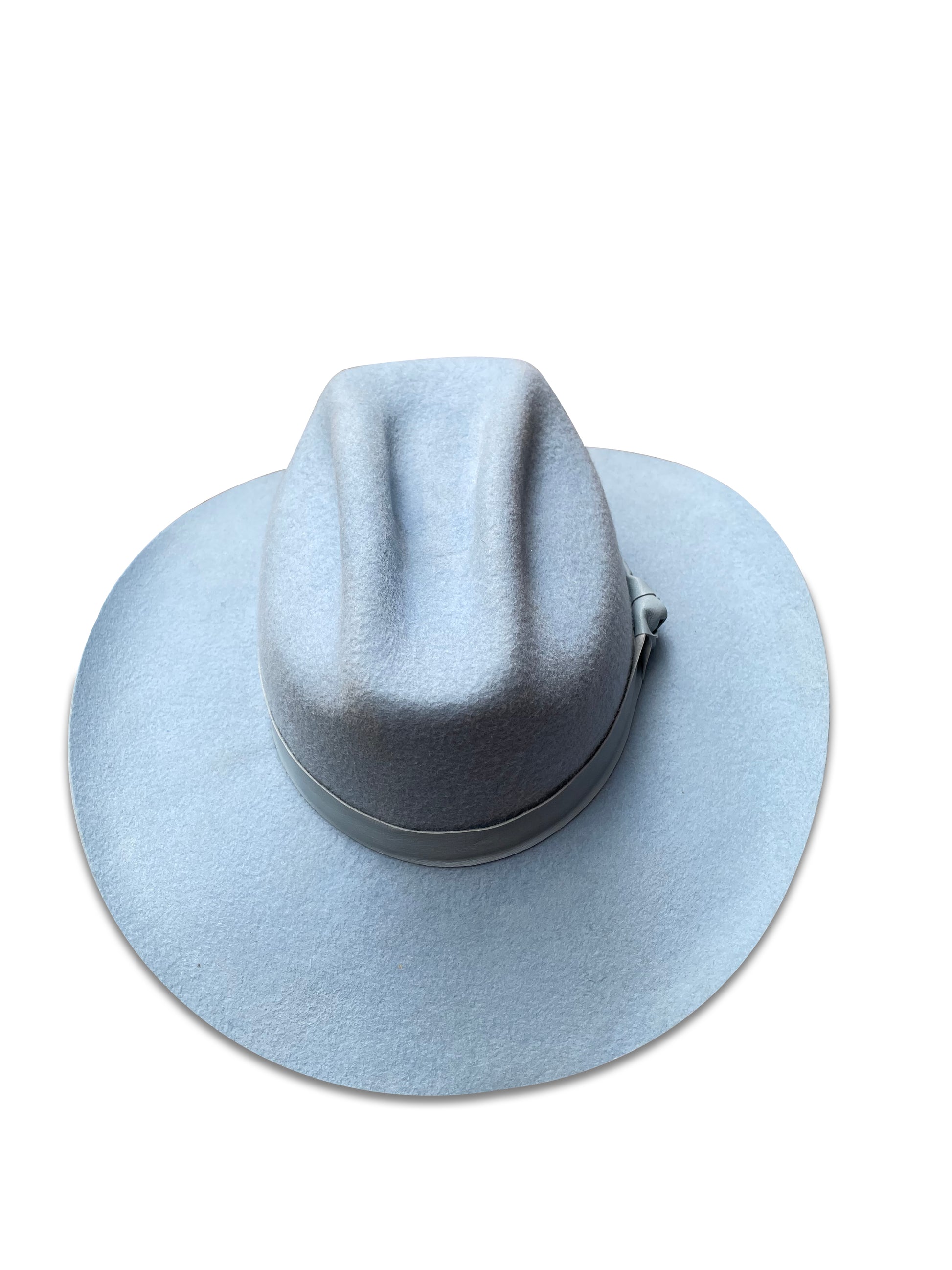 Stylish blue felt cowboy hat