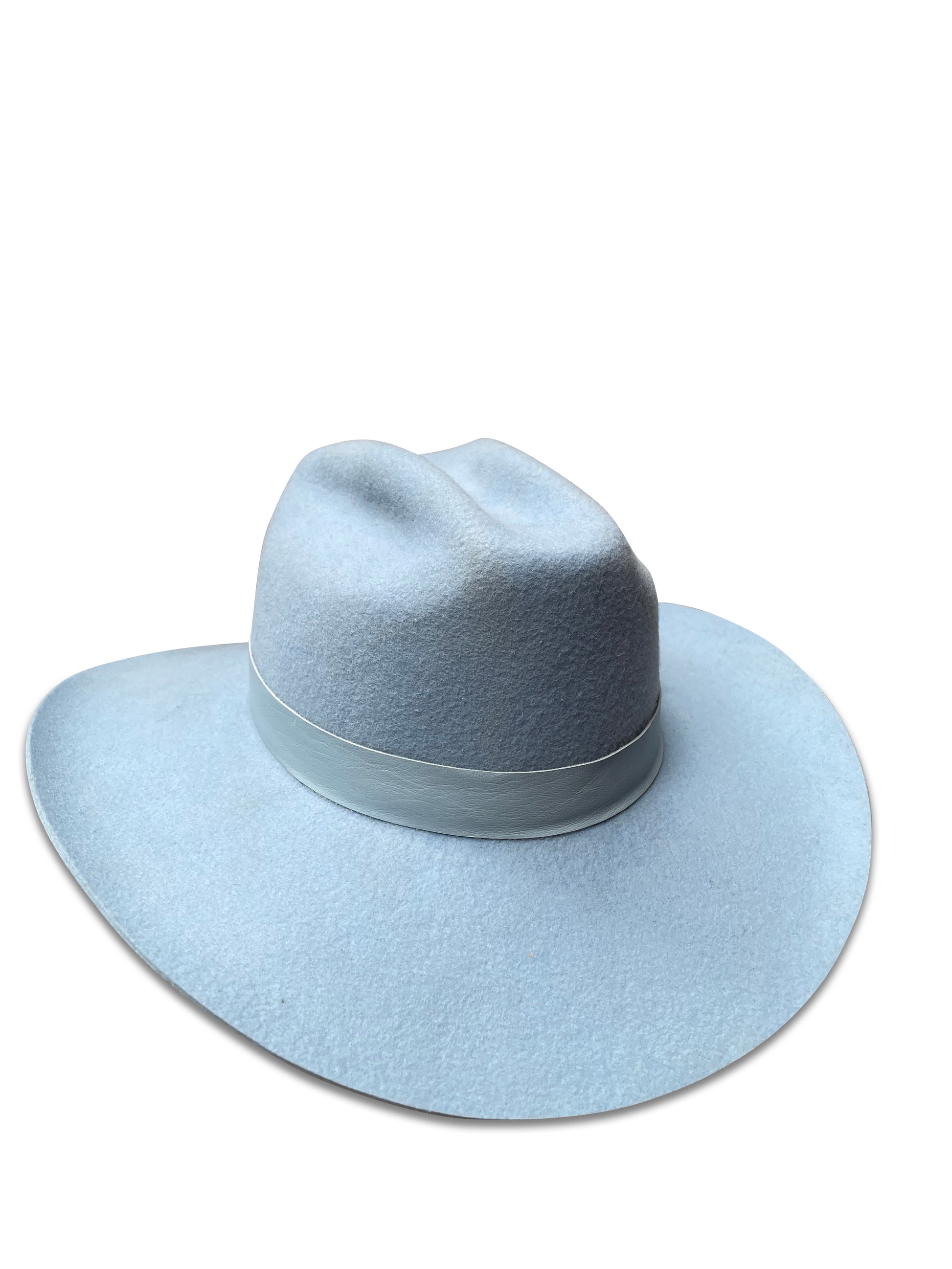 Le Twat Cowboy Hat in light blue felt